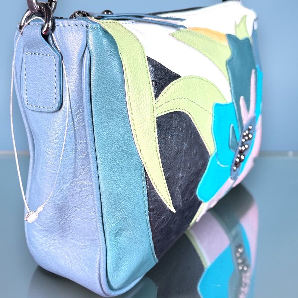 Sharif Studio Limited Edition Leather Floral Appliqué Shoulder Crossbody Bag - Picture 3 of 16
